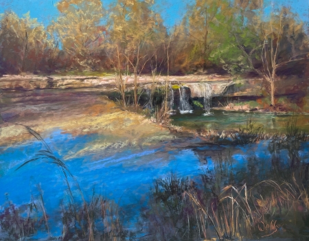 Blue Light District by artist Linda Wells